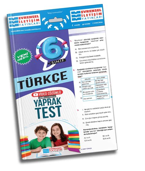 Yaprak test 6 sınıf türkçe